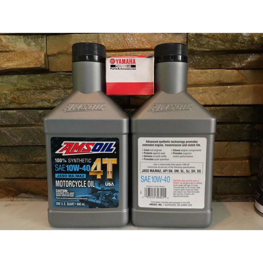 Dầu Nhớt Amsoil 4T 10W40 Performance 946ml + Lọc Nhớt giảm chỉ còn 230,000 đ
